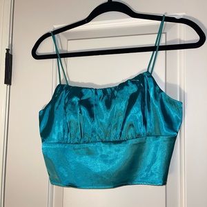 SHEIN aqua crop top